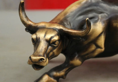 FengShui-estatua de bronce cobre chino de la riqueza, animales fuertes, Toro, buey, 20CM, envío gratis