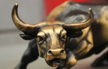 FengShui-estatua de bronce cobre chino de la riqueza, animales fuertes, Toro, buey, 20CM, envío gratis