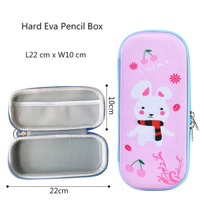 Fengdong Cute Cartoon 3D School Backpack Children School Bags for Girls kawaii pen pencil bag Waterproof Primary student bookbag