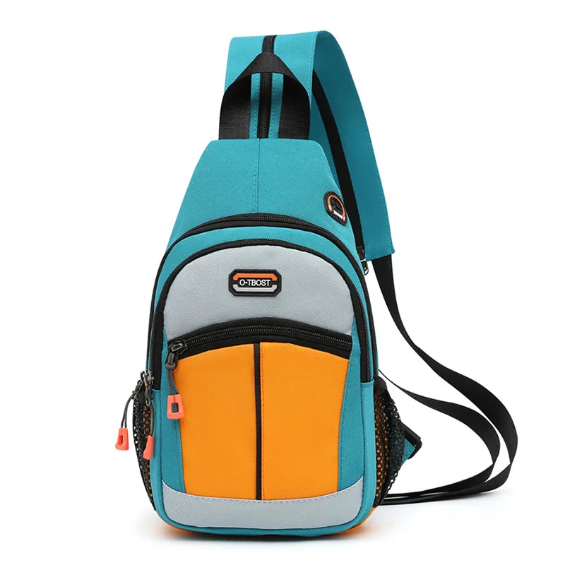 Fengdong Fashion Shoulder Bags Crossbody bag for woman Waterproof Oxford bag Travel Large Capacity teens female Sport Chest Pack