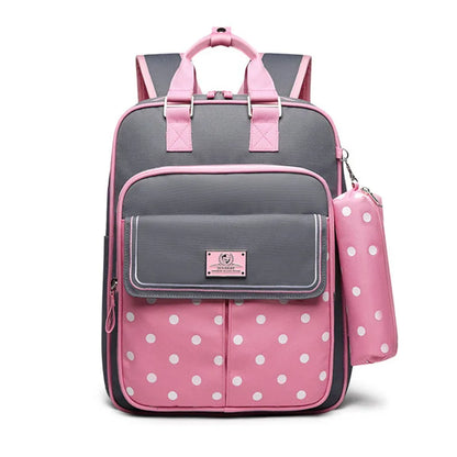 Fengdong High quality school backpack girls orthepedic hard back schoolbag elementary school girl backpack kids school bag gift