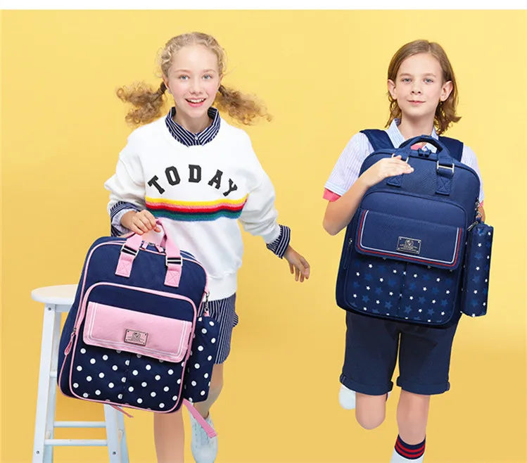 Fengdong High quality school backpack girls orthepedic hard back schoolbag elementary school girl backpack kids school bag gift
