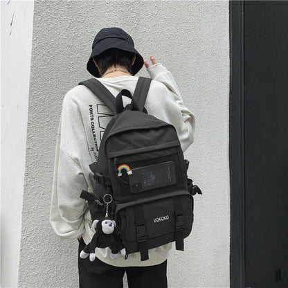 Fengdong Waterproof Nylon School Backpack For Girls Women Travel Backpack Large Capacity College Student Bookbag laptop backpack