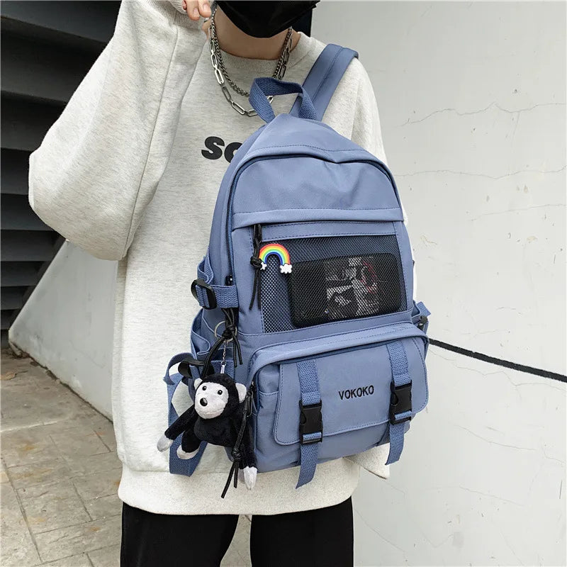 Fengdong Waterproof Nylon School Backpack For Girls Women Travel Backpack Large Capacity College Student Bookbag laptop backpack
