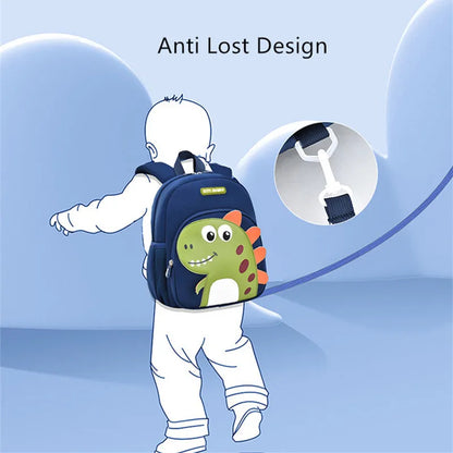 Fengdong anti-lost children school bags for boys girls cute 3d cartoon dinosaur baby school backpack small kindergarten backpack