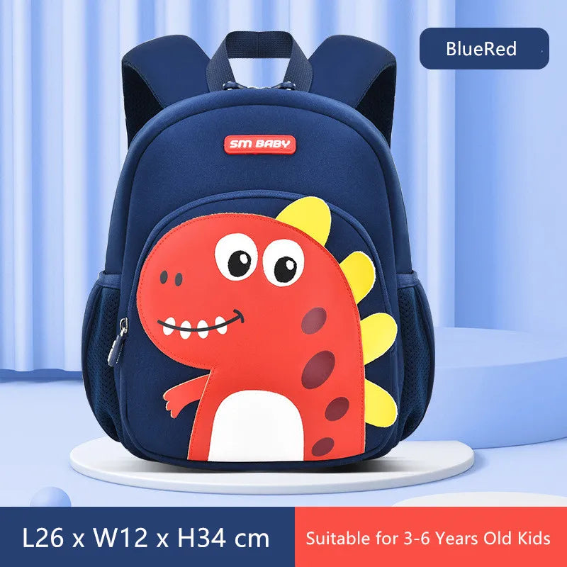 Fengdong anti-lost children school bags for boys girls cute 3d cartoon dinosaur baby school backpack small kindergarten backpack