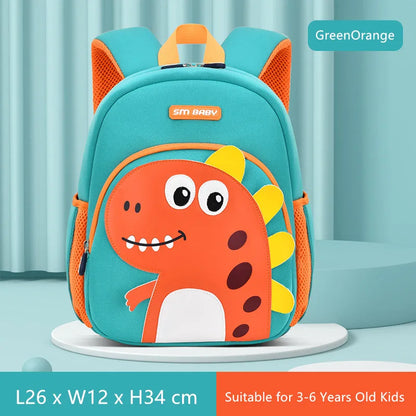 Fengdong anti-lost children school bags for boys girls cute 3d cartoon dinosaur baby school backpack small kindergarten backpack