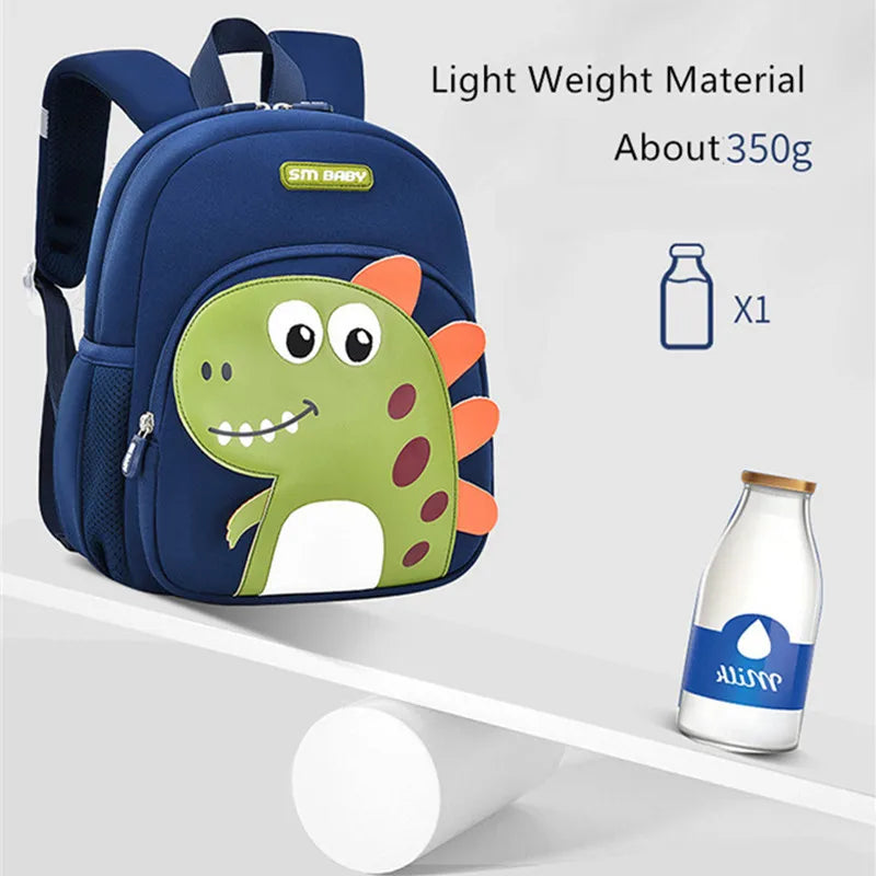 Fengdong anti-lost children school bags for boys girls cute 3d cartoon dinosaur baby school backpack small kindergarten backpack