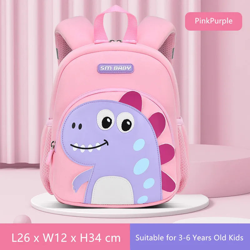 Fengdong anti-lost children school bags for boys girls cute 3d cartoon dinosaur baby school backpack small kindergarten backpack