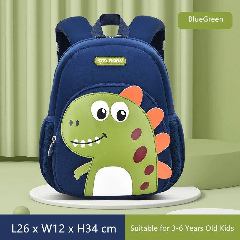 Fengdong anti-lost children school bags for boys girls cute 3d cartoon dinosaur baby school backpack small kindergarten backpack