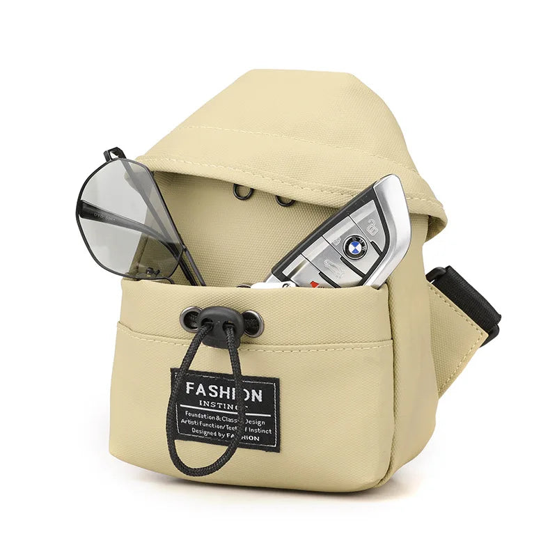 Fengdong anti-theft chest bag for men mini Crossbody Bags small shoulder bag waterproof outdoor sports bag cell phone bag men