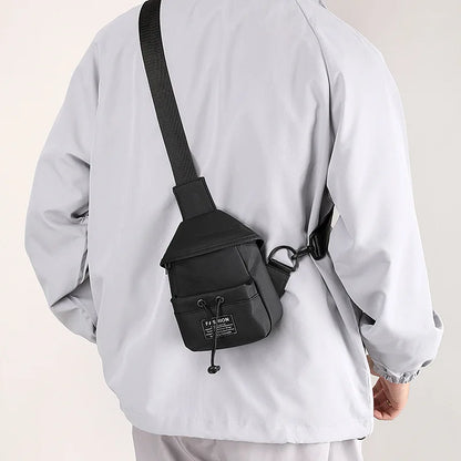 Fengdong anti-theft chest bag for men mini Crossbody Bags small shoulder bag waterproof outdoor sports bag cell phone bag men