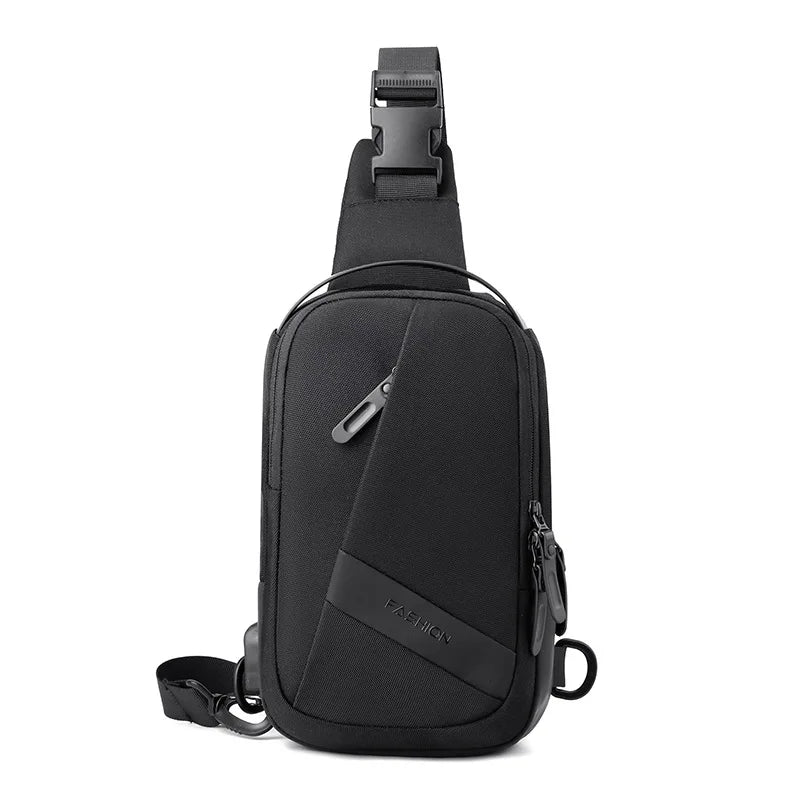 Fengdong anti theft chest bag male outdoor sports water bottle bag men crossbody bags shoulder bags birthday gift for husband