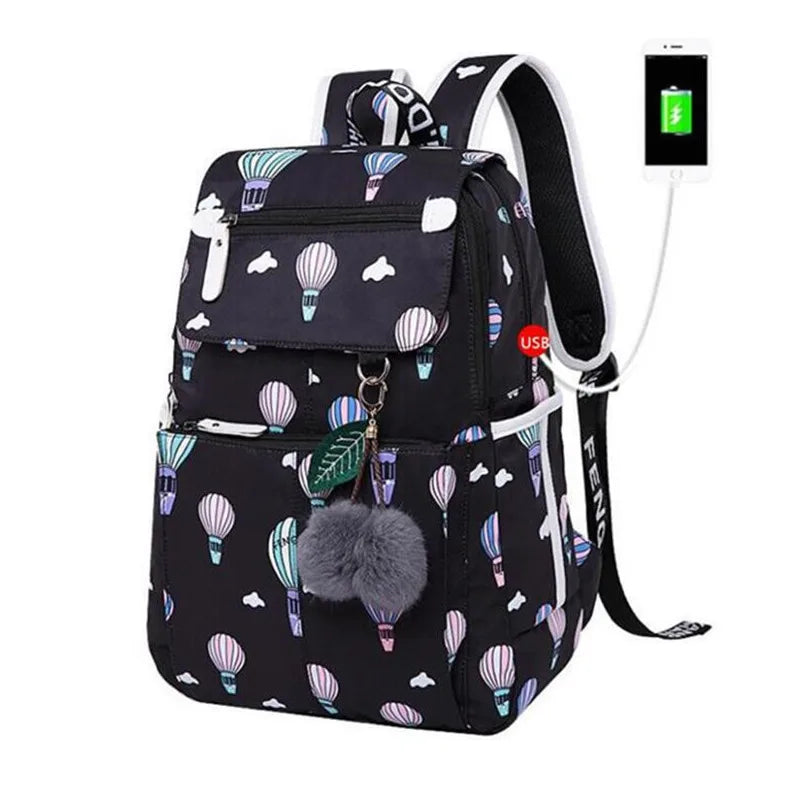 Fengdong brand backpack for girls school bags female cute cat back bag backpacks for teenage girls new year girl christmas gift