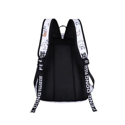 Fengdong brand backpack for girls school bags female cute cat back bag backpacks for teenage girls new year girl christmas gift