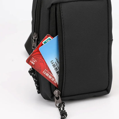 Fengdong chest bag for men small shoulder bag male messenger bag boy anti theft travel bagpack boy mini crossbody bags phone bag