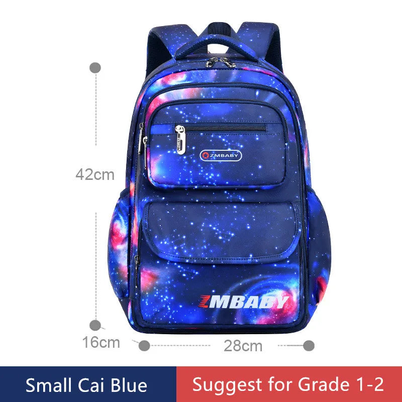 Fengdong children school backpack elementary school bags for boys waterproof nylon space book bag large capacity kids backpack