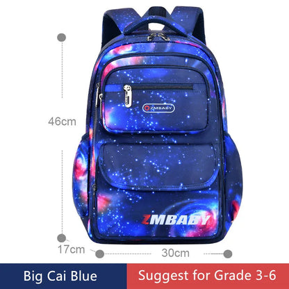 Fengdong children school backpack elementary school bags for boys waterproof nylon space book bag large capacity kids backpack