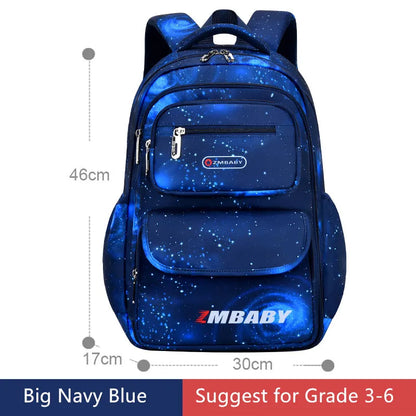 Fengdong children school backpack elementary school bags for boys waterproof nylon space book bag large capacity kids backpack
