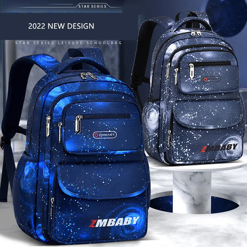 Fengdong children school backpack elementary school bags for boys waterproof nylon space book bag large capacity kids backpack