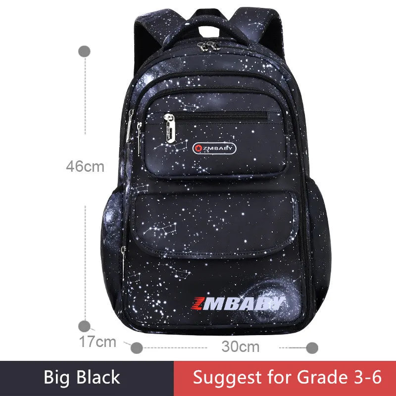 Fengdong children school backpack elementary school bags for boys waterproof nylon space book bag large capacity kids backpack