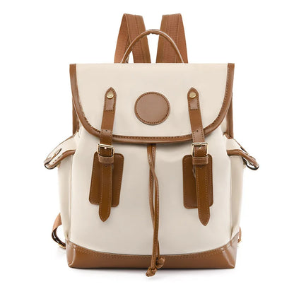 Fengdong college student school backpack small backpack bookbag woman vintage canvas backpack large capacity travel backpack