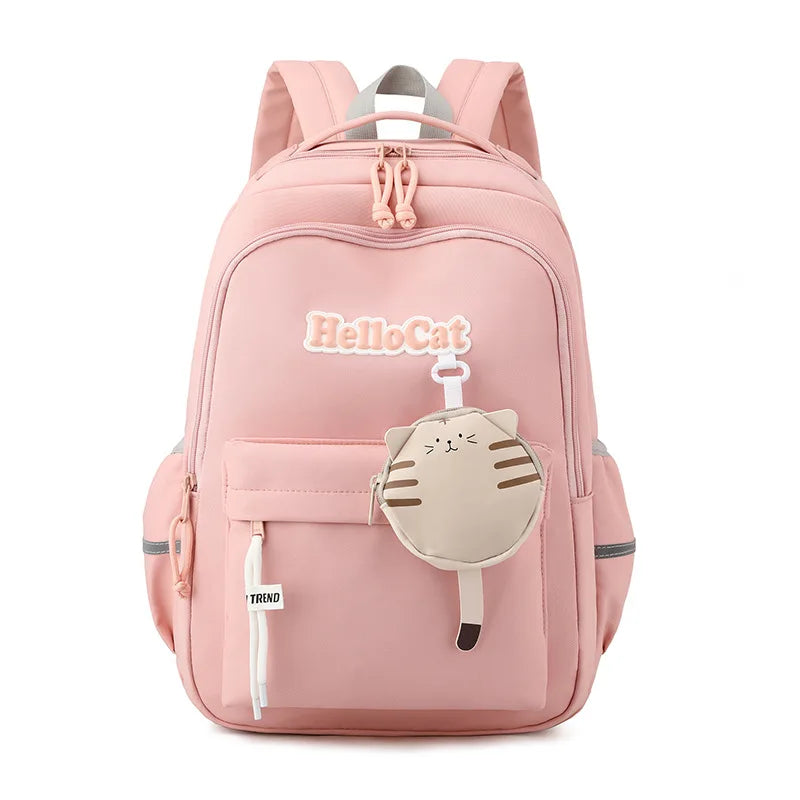 Fengdong cute school bag korean style kawaii school backpack girl bag elementary school bags for girls primary students gift