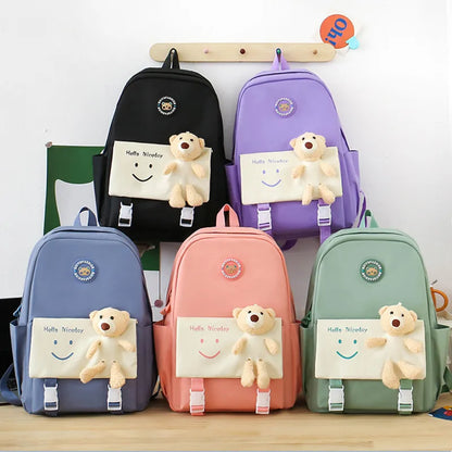 Fengdong elementary school backpack for girls cute korean style school bags for kids girls kawaii green backpack kids book bag
