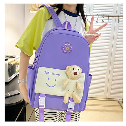 Fengdong elementary school backpack for girls cute korean style school bags for kids girls kawaii green backpack kids book bag