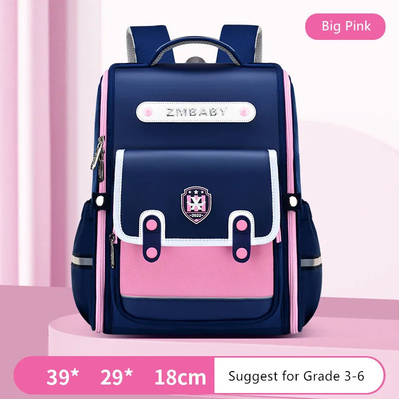 Fengdong elementary school backpack for girls high quality orthopedic school bag kids satchel girls waterproof school backpack