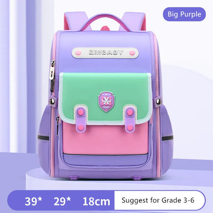 Fengdong elementary school backpack for girls high quality orthopedic school bag kids satchel girls waterproof school backpack