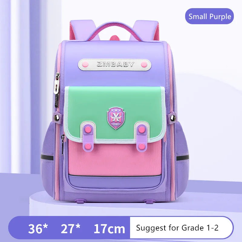 Fengdong elementary school backpack for girls high quality orthopedic school bag kids satchel girls waterproof school backpack