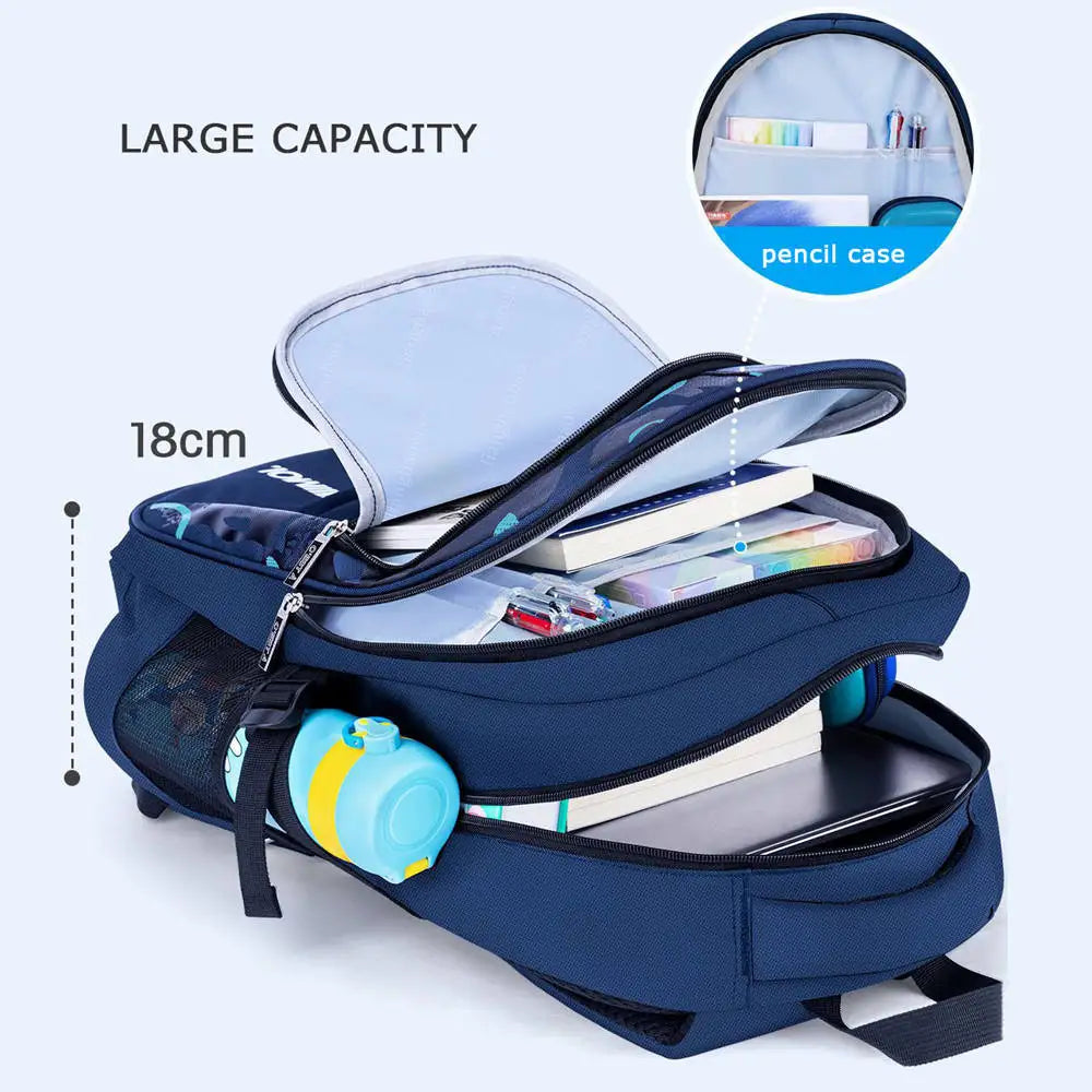 Fengdong elementary school backpack large capacity school bags for boys waterproof oxford fabric bookbag luminous school bag