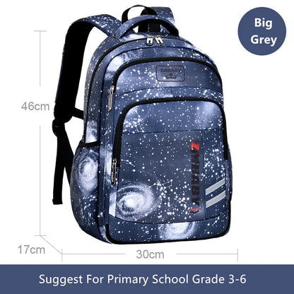 Fengdong elementary school bags for boys space star backpacks for students children book bag waterproof school backpack for kids