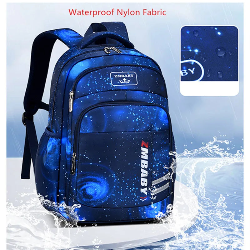 Fengdong elementary school bags for boys space star backpacks for students children book bag waterproof school backpack for kids