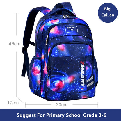 Fengdong elementary school bags for boys space star backpacks for students children book bag waterproof school backpack for kids