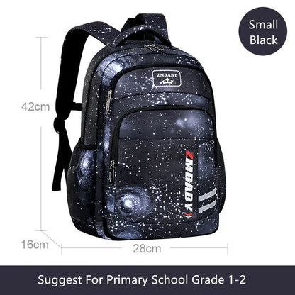 Fengdong elementary school bags for boys space star backpacks for students children book bag waterproof school backpack for kids