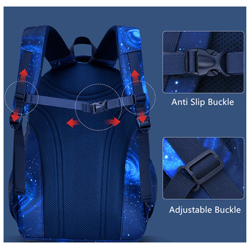 Fengdong elementary school bags for boys space star backpacks for students children book bag waterproof school backpack for kids