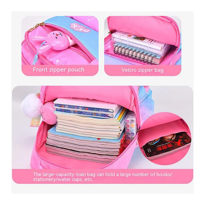 Fengdong elementary school bags for girls children cute pink and blue backpack large capacity bookbag primary girls schoolbag
