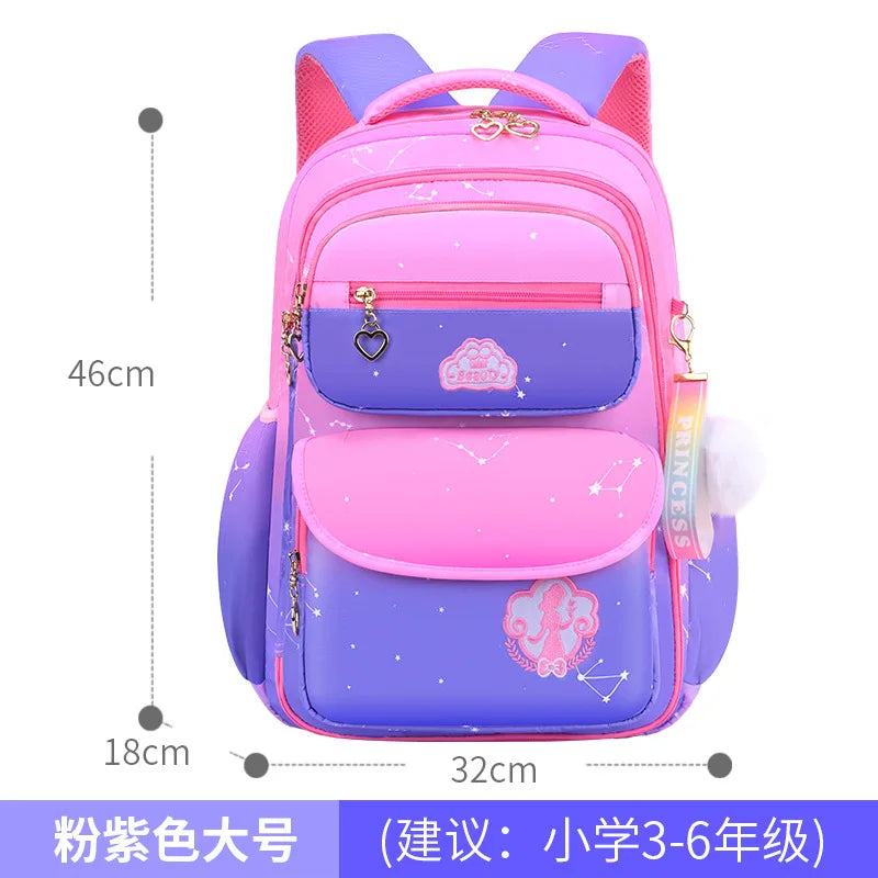 Fengdong elementary school bags for girls children cute pink and blue backpack large capacity bookbag primary girls schoolbag