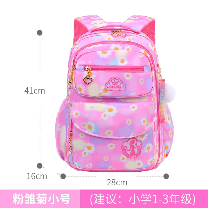 Fengdong elementary school bags for girls children cute pink and blue backpack large capacity bookbag primary girls schoolbag