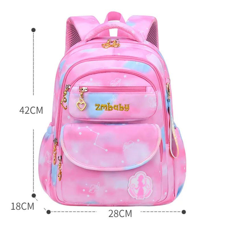Fengdong elementary school bags for girls cute pink blue book bag student orthopedic backpack waterproof schoolbag dropshipping