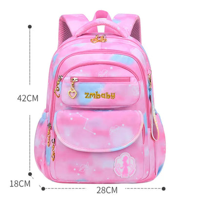 Fengdong elementary school bags for girls cute pink blue book bag student orthopedic backpack waterproof schoolbag dropshipping