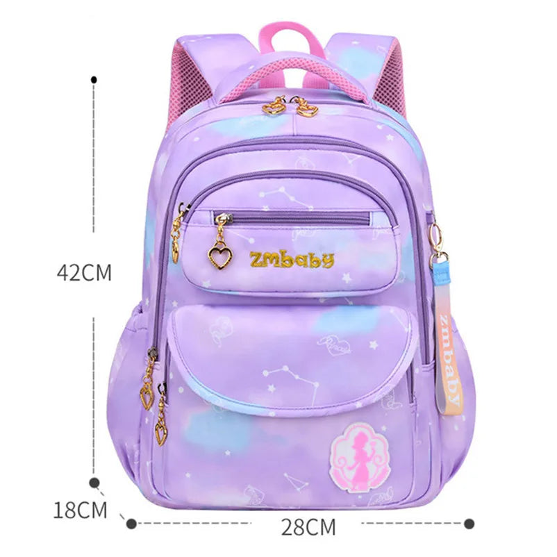 Fengdong elementary school bags for girls cute pink blue book bag student orthopedic backpack waterproof schoolbag dropshipping