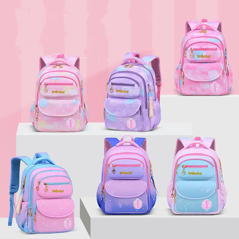 Fengdong elementary school bags for girls cute pink blue book bag student orthopedic backpack waterproof schoolbag dropshipping