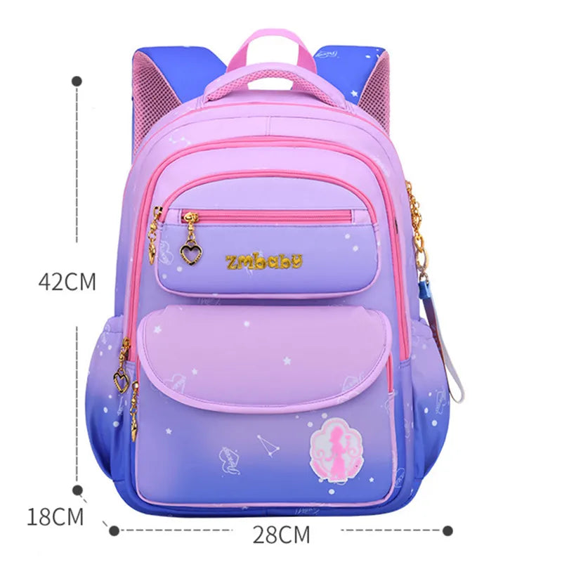 Fengdong elementary school bags for girls cute pink blue book bag student orthopedic backpack waterproof schoolbag dropshipping