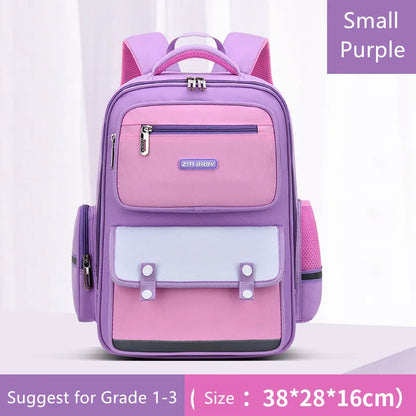 Fengdong elementary school bags for girls waterproof bag for books pink backpack large capacity school luminous backpack girl