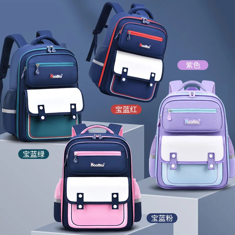 Fengdong elementary school bags for kids girls cute school backpack pink purple bookbag primary girls Schoolbag Children gift