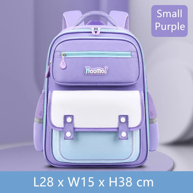 Fengdong elementary school bags for kids girls cute school backpack pink purple bookbag primary girls Schoolbag Children gift