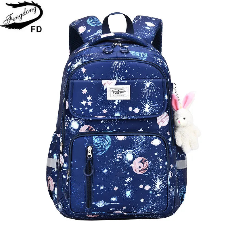 Fengdong elementary school girl bag children Cute book bag school backpack for girls 6-12 years student large capacity backpack